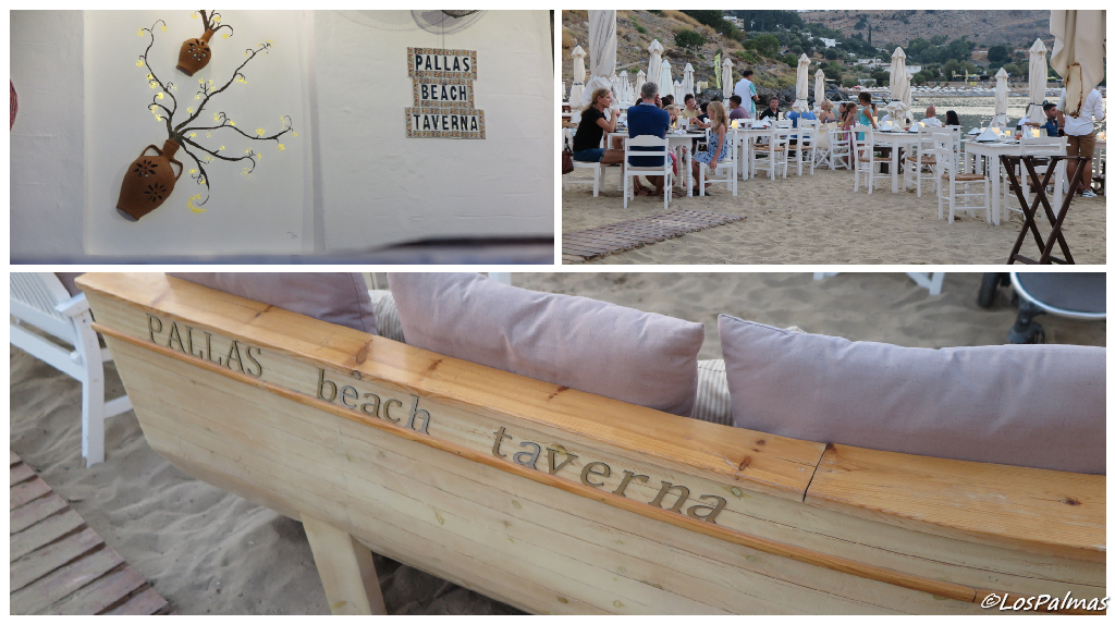 Pallas Beach Tavern, comer en Lindos Rodas Grecia