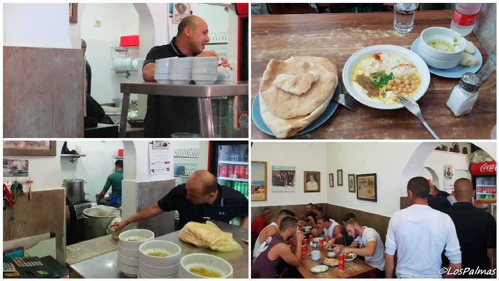 Old  Jaffa Tel Aviv Abu Hassan comer Humus
