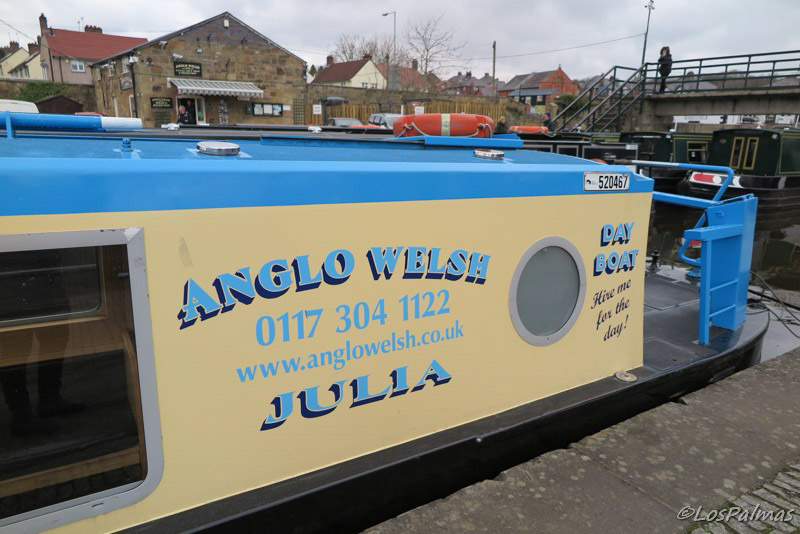 Barcos en Pontcysyllte canal y acueducto cerca de Llangollen