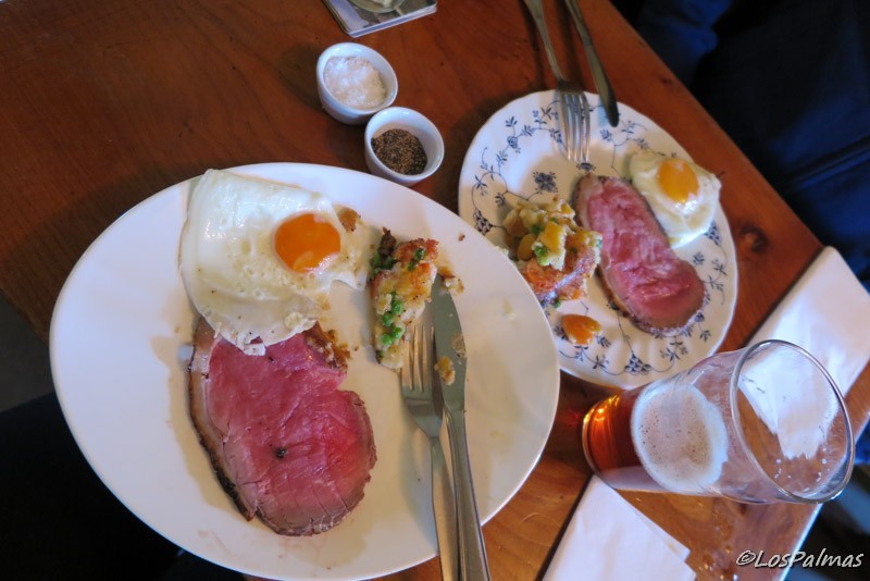 Roast beef en The Fox Inn Brodwell Cotswolds England