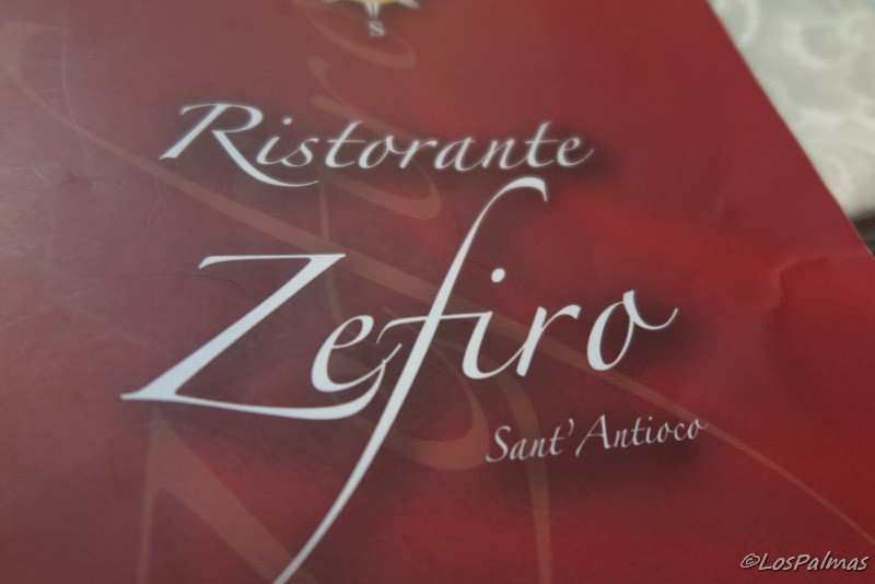 Ristorante Zefiro Carta Sardegna