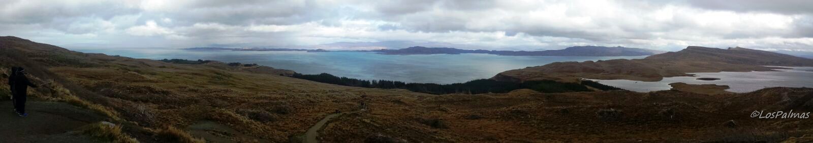 Vista panorámica Isla de Skye subiendo a Old Man of Storr