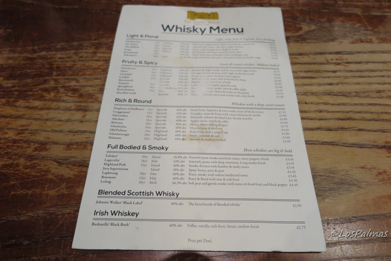 Whisky en Castle Tavern Inverness