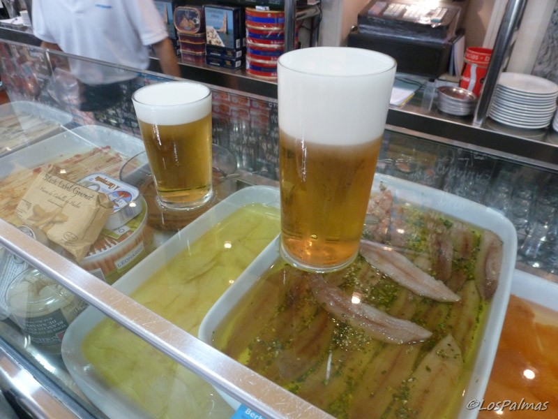 Caña y doble de cerveza en Bar Fide en calle Ponzano de Madrid