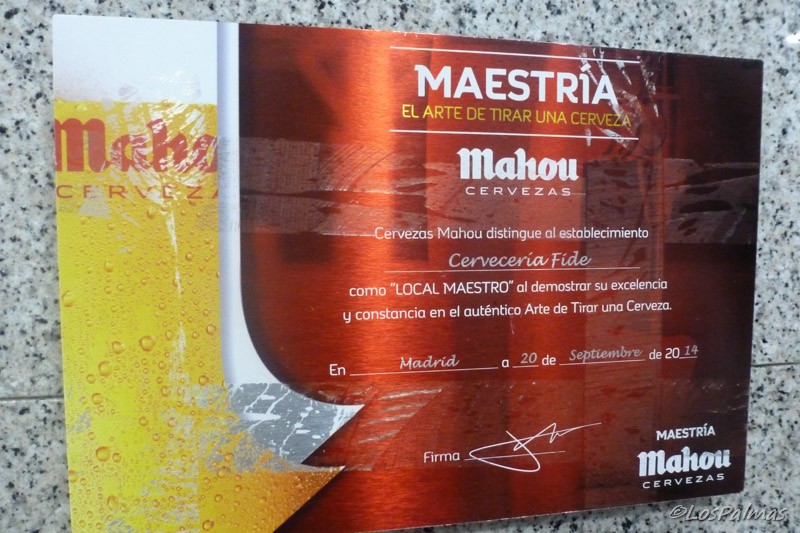 Maestros cerveceros de Cerveza Mahou en Fide de calle Ponzano Madrid